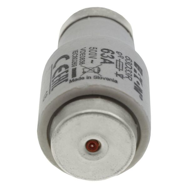 Fuse-link, LV, 63 A, AC 500 V, D3, aR, IEC, ultra rapid image 18