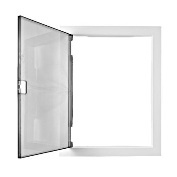 Plastic Frame, door and insert for enclosure BK085, 2-rows image 1