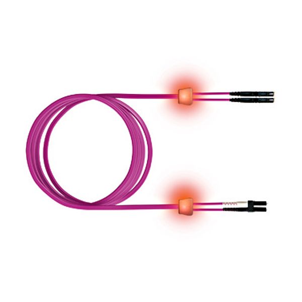 FO LED Patch Cord, Duplex, LCD/E2000, G50/125, OM4, 10m image 1