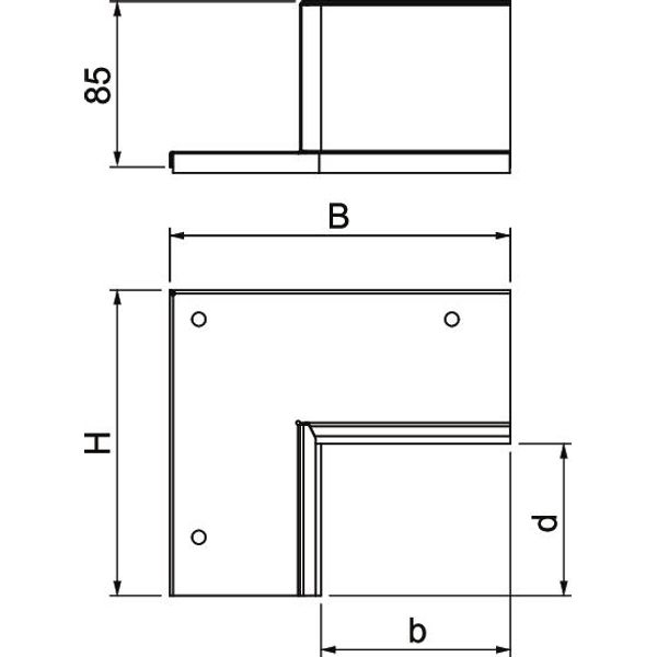 PLM CC 1220 FS Wall connection collar set for corner mounting 85x275x197 image 2