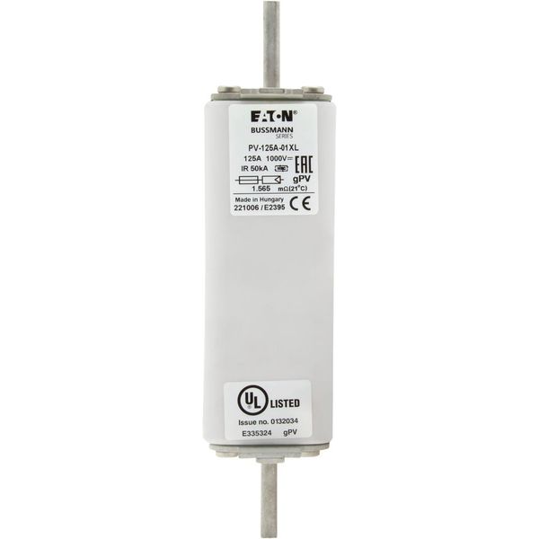 Fuse-link, high speed, 125 A, DC 1000 V, 01XL, gPV, UL, IEC image 6