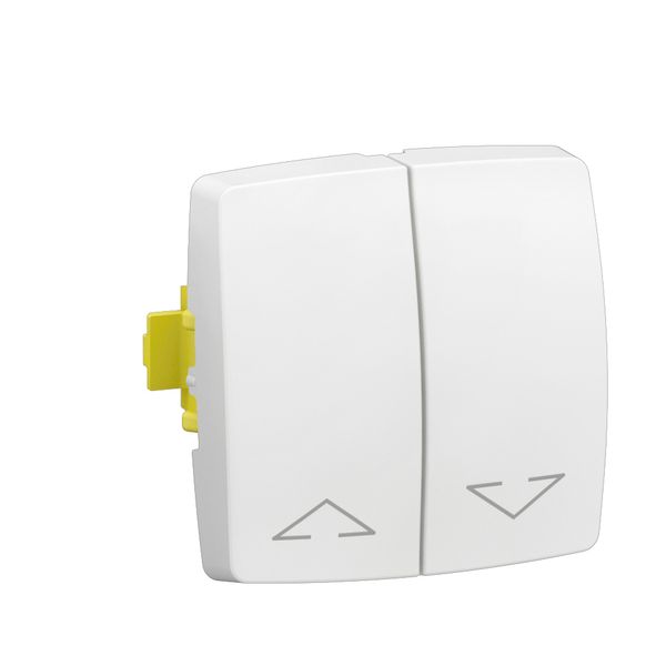 Double switch for roller shutters Modular surface-mounted switchgear with automatic terminals - white image 1