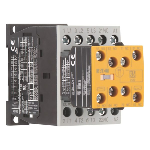 Safety contactor, 380 V 400 V: 4 kW, 2 N/O, 3 NC, 24 V DC, DC operation, Screw terminals, With mirror contact (not for microswitches). image 5