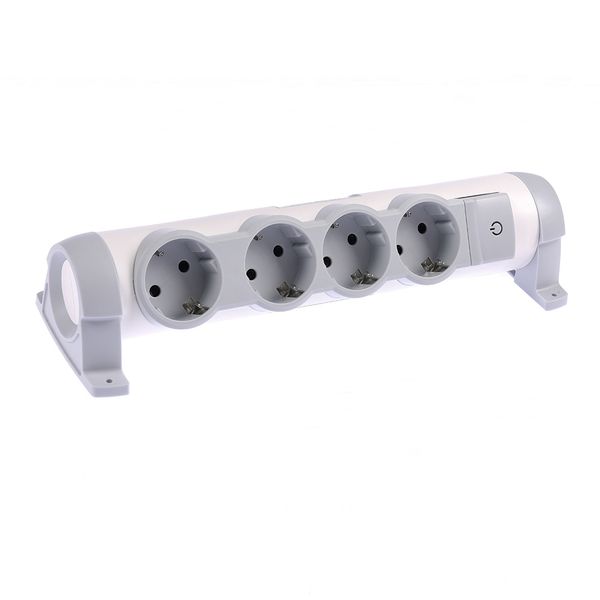 Multi-outlet extension for comfort - 4x2P+E orientable - w/o cord image 2
