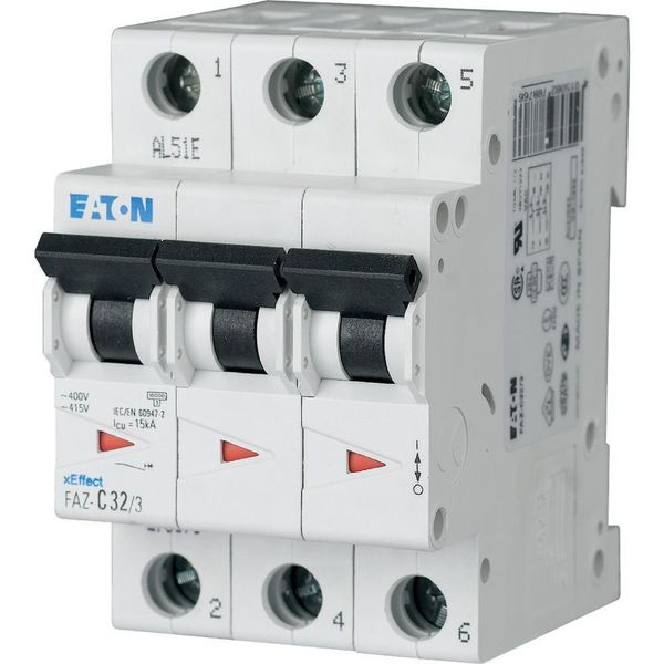 Miniature circuit breaker (MCB), 3 A, 3p, characteristic: D image 7