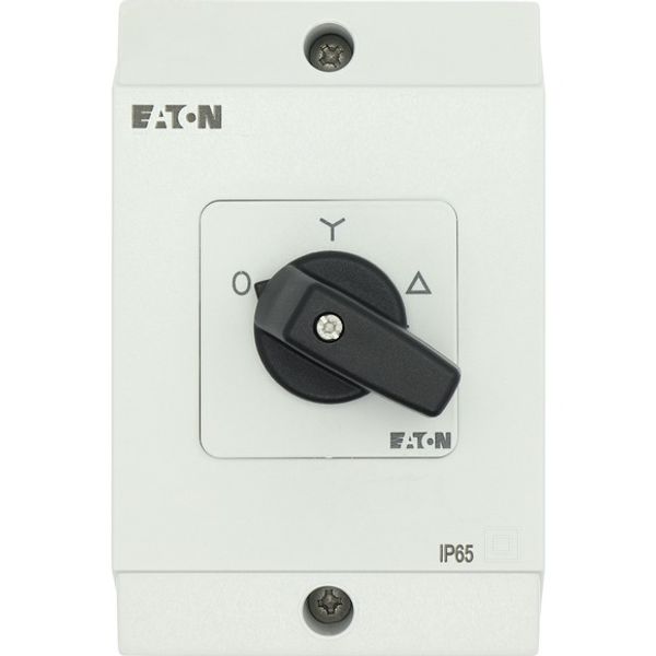 Star-delta switches, T0, 20 A, surface mounting, 4 contact unit(s), Contacts: 8, 60 °, maintained, With 0 (Off) position, 0-Y-D, Design number 8410 image 3