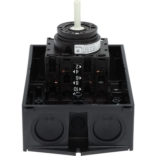 Reversing switches, T3, 32 A, surface mounting, 3 contact unit(s), Contacts: 5, 60 °, maintained, With 0 (Off) position, 1-0-2, Design number 8401 image 7