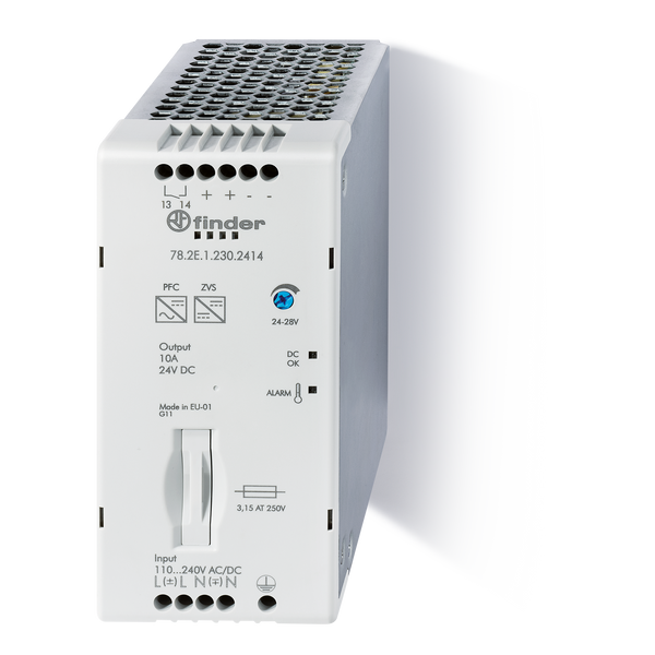 Switch.power suppl.60mm.In.110...240VUC Out.240W 24VDC/PFC/pre-alarm (78.2E.1.230.2415) image 1