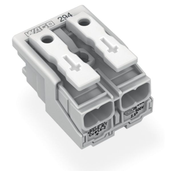 Lighting connector push-button, external without ground contact white image 3