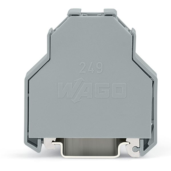 Screwless end stop 14 mm wide for DIN-rail 35 x 15 and 35 x 7.5 gray image 3