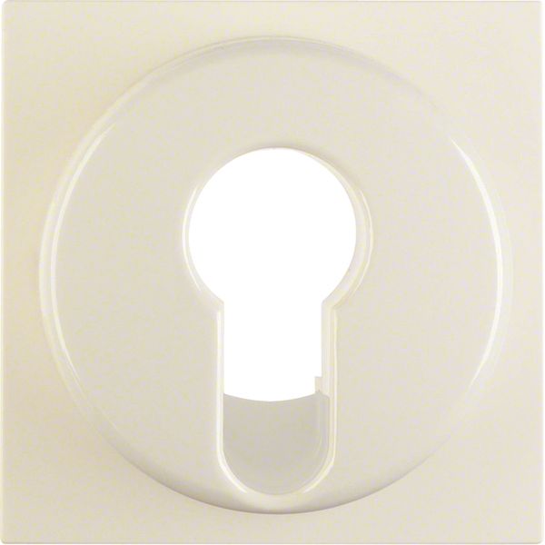 Centre plate for key switch/key push-button, S.1, white glossy image 1
