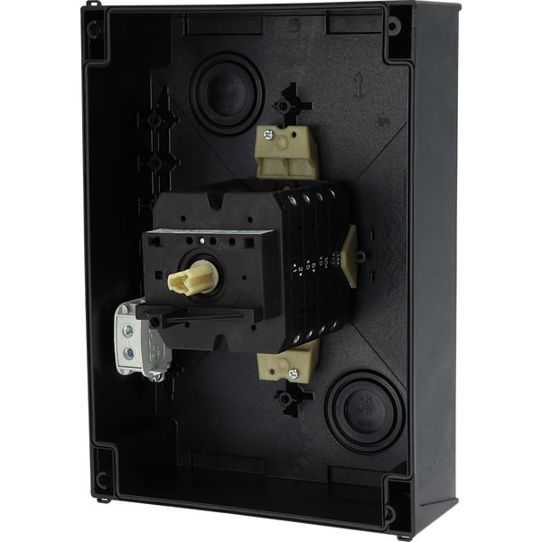 Main switch, T5, 100 A, surface mounting, 4 contact unit(s), 6 pole, 1 N/O, 1 N/C, STOP function, With black rotary handle and locking ring, Lockable image 28