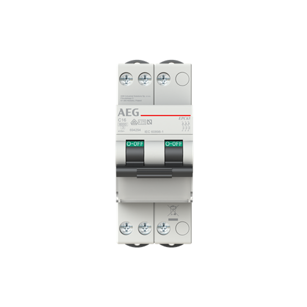 EPC63 B16 Miniature Circuit Breaker - 3P - B - 16 A image 5