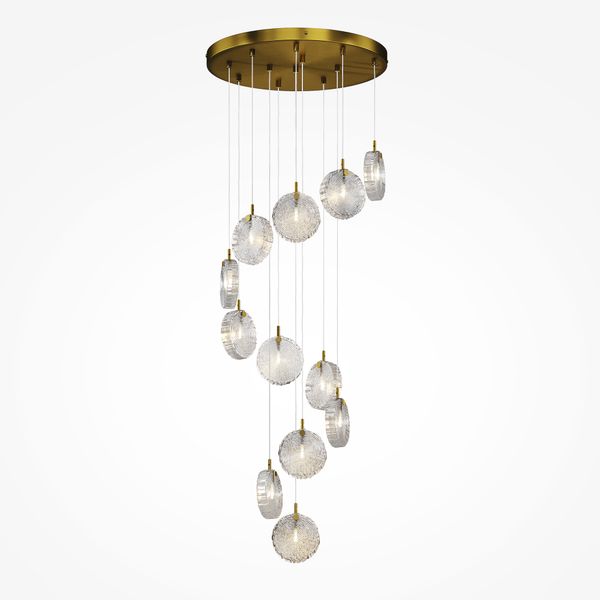 Modern Frozen Pendant lamp Brass image 1