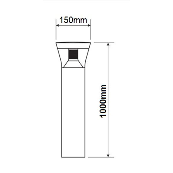 Avenida Pole LED 7,5W 630lm 730 IP66 IK09 1000mm graphite image 3