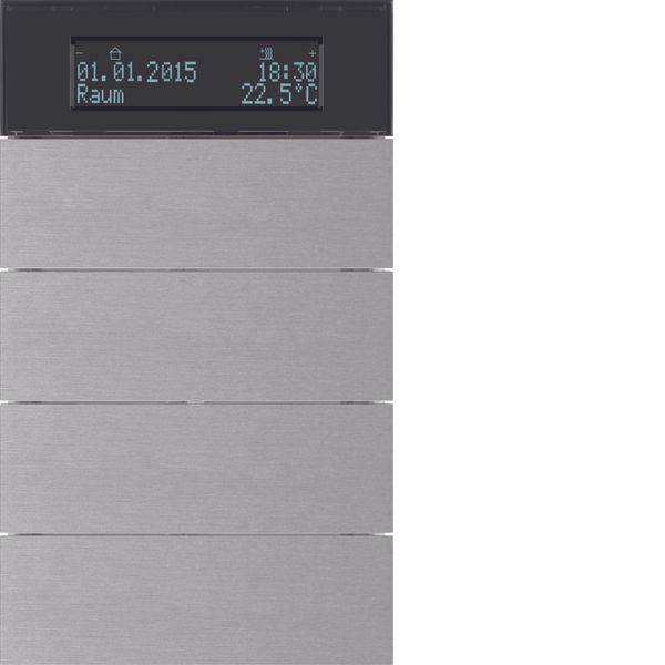B.IQ push-button 4gang thermostat, display, KNX - B.IQ, al., al. anodi image 1
