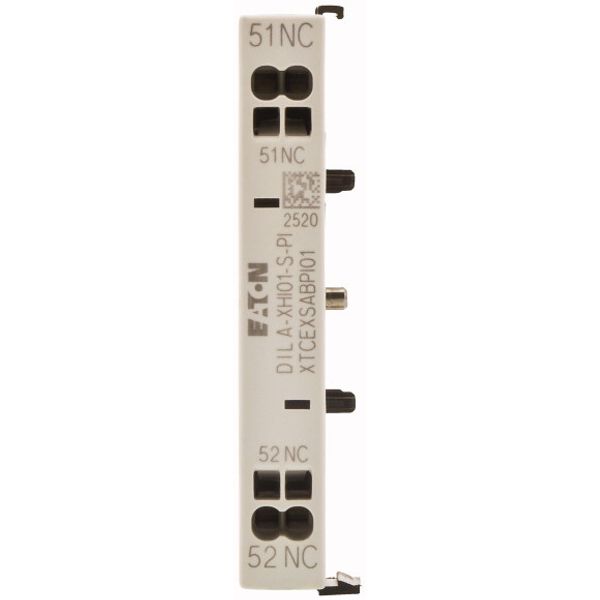 Auxiliary contact module, 1 pole, Ith= 16 A, 1 NC, Side mounted, Push in terminals, DILA, DILM7 - DILM15 image 3