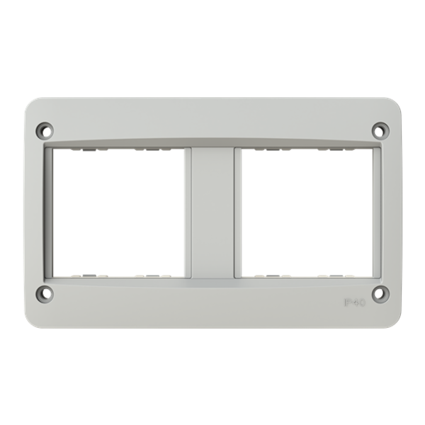 IP40 enclosure, 4 places, 4 modules width with Clamp Grey - Chiara image 1