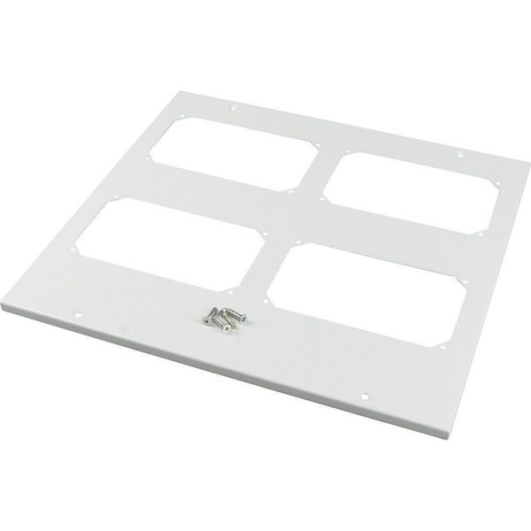 Top plate, F3A-flanges for WxD=1000x600mm, IP55, grey image 4