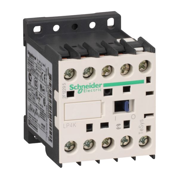 TeSys K contactor, 3P,AC-3, 440V, 6A, 1NO aux, 24V DC coil, low consumption coil image 1