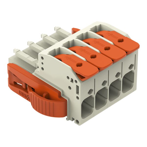 1-conductor female connector lever Push-in CAGE CLAMP®, light gray image 1