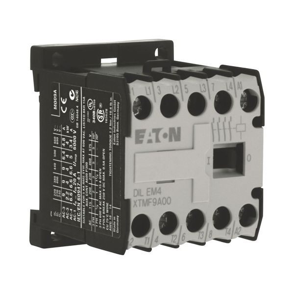 Contactor, 42 V 50 Hz, 48 V 60 Hz, 4 pole, 380 V 400 V, 4 kW, Screw terminals, AC operation image 10