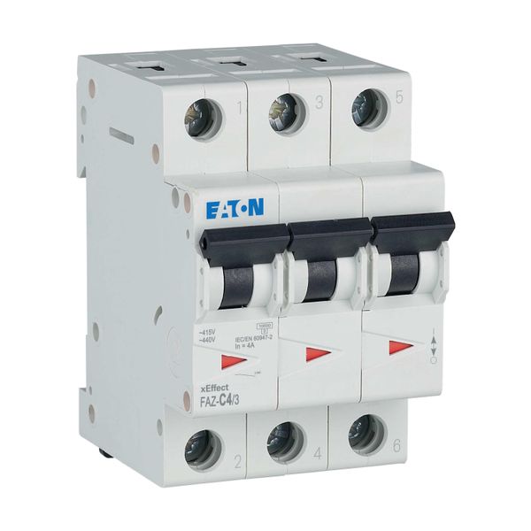 Miniature circuit breaker (MCB), 4 A, 3p, characteristic: C image 21