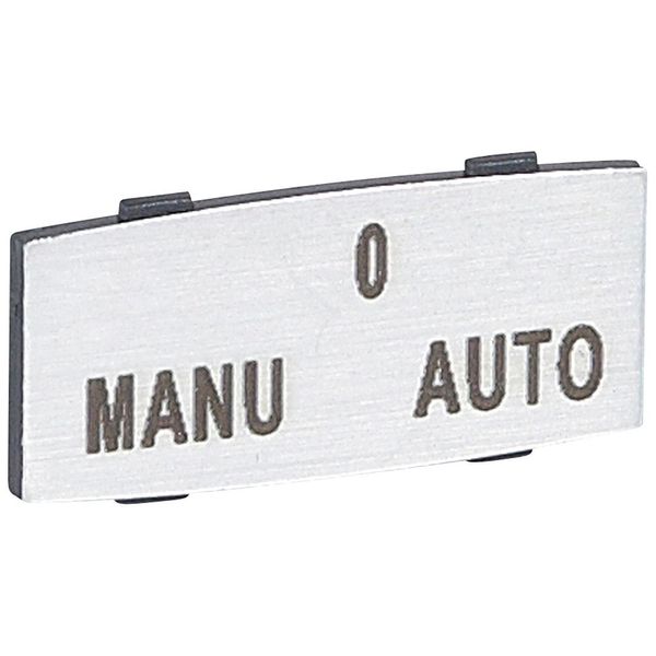 Osmoz legend plate - with engraving - alu - standard model - ''MANU-O-AUTO'' image 1