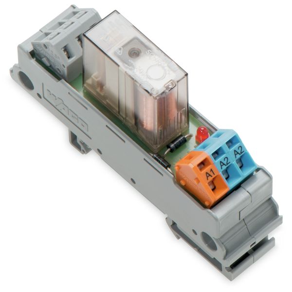 Relay module Nominal input voltage: 230 VAC 1 changeover contact gray image 1