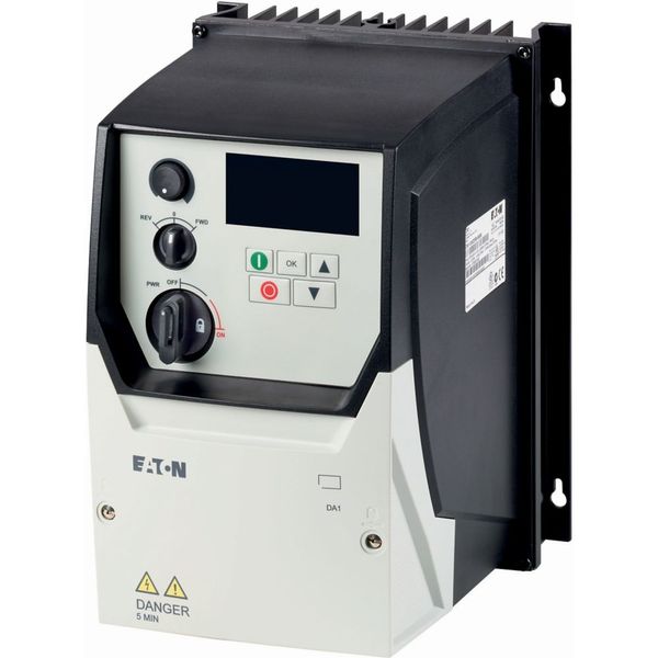 Variable frequency drive, 230 V AC, 3-phase, 10.5 A, 2.2 kW, IP66/NEMA 4X, Radio interference suppression filter, OLED display, Local controls image 6