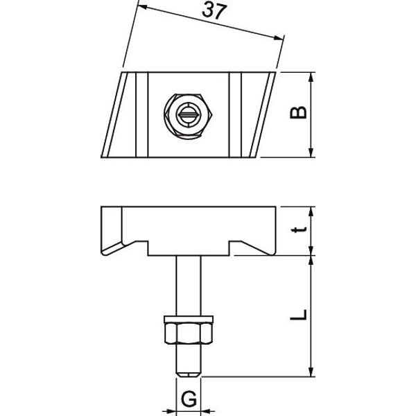 MS50HB M6x30 ZL Hook-head screw for profile rail MS5030 M6x30mm image 2