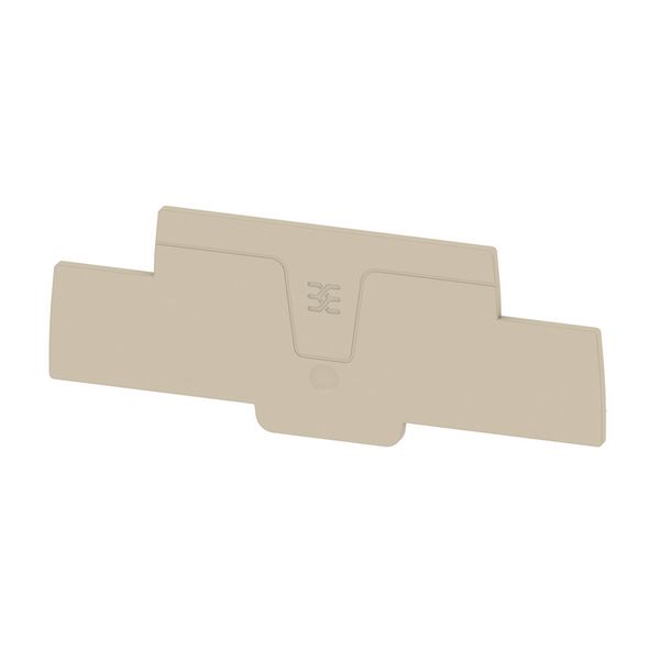 End plate (terminals), 112.8 mm x 2.1 mm, dark beige image 1