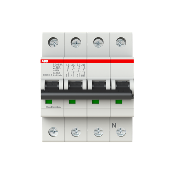 S203-Z25NA Miniature Circuit Breaker - 3+NP - Z - 25 A image 5