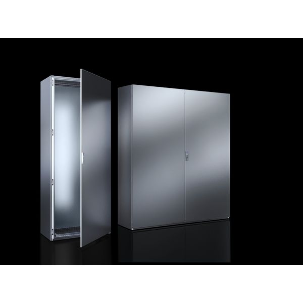 Free-standing enclosure system, 1200x2000x500 mm, Stainless Steel,mounting plate image 3