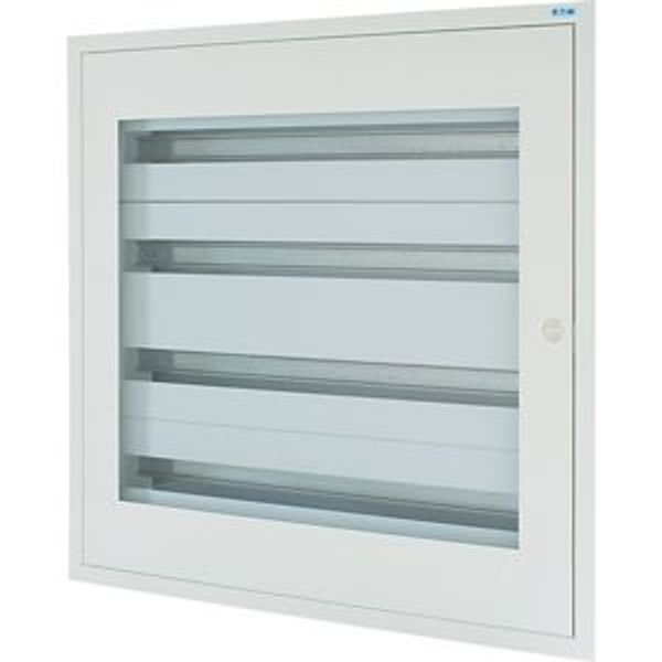 Complete flush-mounted flat distribution board with window, white, 33 SU per row, 6 rows, type C image 3