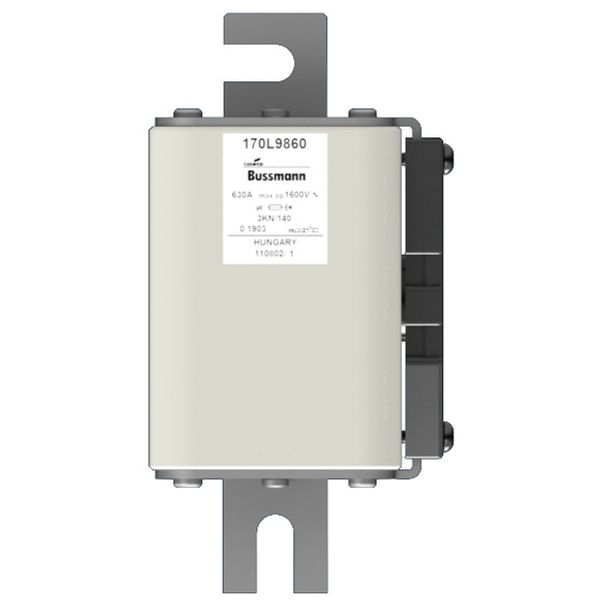 Fuse-link, high speed, 630 A, AC 1600 V, Size 3, 85 x 96 x 112 mm, aR, IEC, single indicator image 1