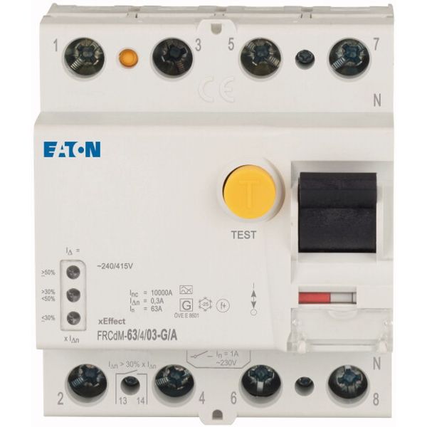 Digital residual current circuit-breaker, 63A, 4p, 300mA, type G/A image 1