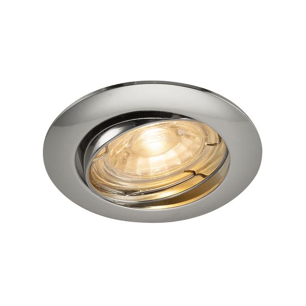 PIKA QPAR51,Recessed ceiling luminaire,adjustable,chrome,50W image 1
