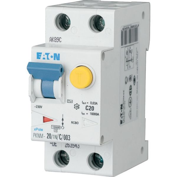 RCD/MCB combination, 20 A, 300 mA, MCB trip characteristic: B, 1p+N, RCD trip characteristic: A image 12