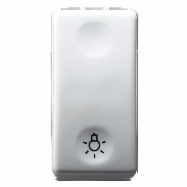 PUSH-BUTTON 1P 250V ac - NO 10A - WITH SYMBOL LIGHT - 1 MODULE - SYSTEM WHITE image 2