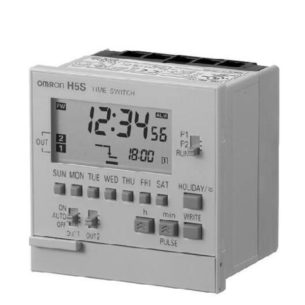 Digital Time Switch, Weekly, Flush mounting, 2 circuits, 100 to 240 VA image 4
