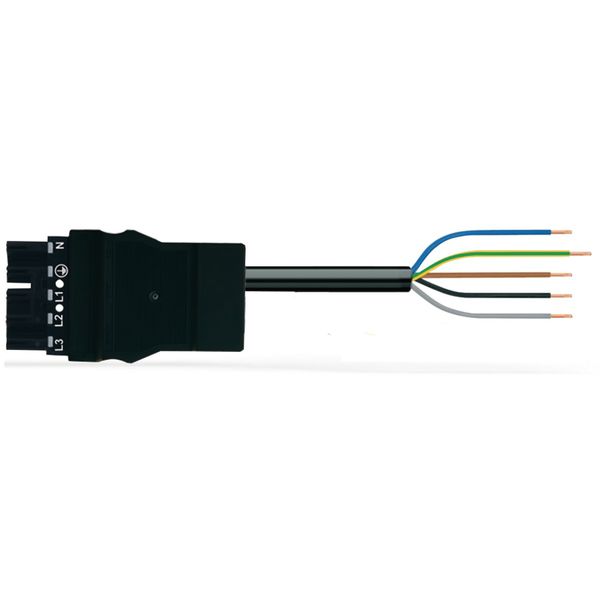 pre-assembled connecting cable Eca Plug/open-ended black image 1