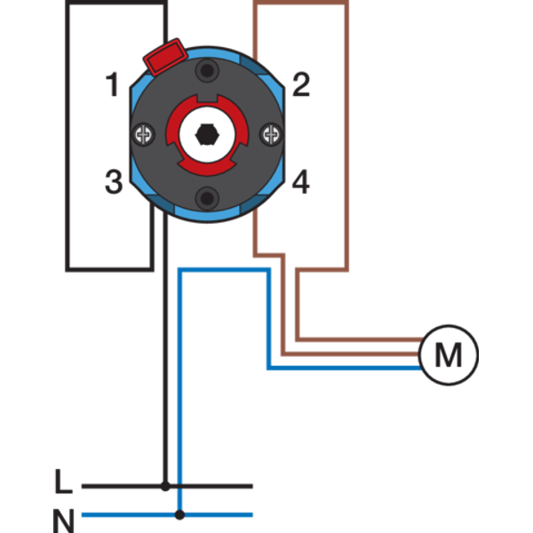 Splashproof key switch 16 A with screw terminals, black image 2