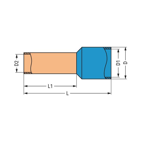 Ferrule Sleeve for 1 mm² / AWG 18 insulated red image 2