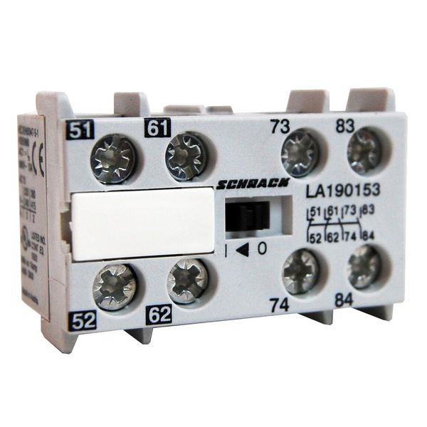 Auxiliary contact block for mini Contactors LA1, 2NO+2NC image 1