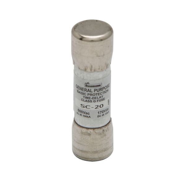 Fuse-link, low voltage, 20 A, AC 600 V, DC 170 V, 35.8 x 10.4 mm, G, UL, CSA, time-delay image 2