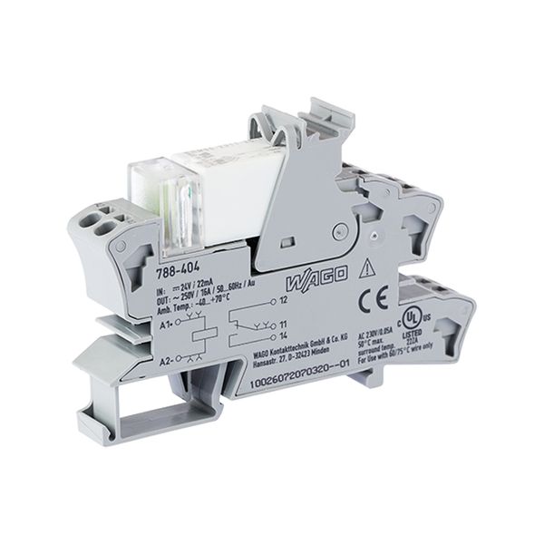 Relay module Nominal input voltage: 24 VDC 1 changeover contact gray image 4