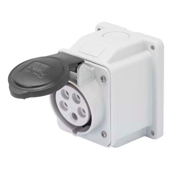 10° ANGLED SURFACE-MOUNTING SOCKET-OUTLET - IP44 - 3P+E 16A 480-500V 50/60HZ - BLACK - 7H - SCREW WIRING image 2