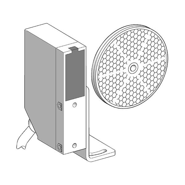 Photo-electric sensor - XUL - reflex - Sn 6m - 12..24VDC - cable 5m image 1