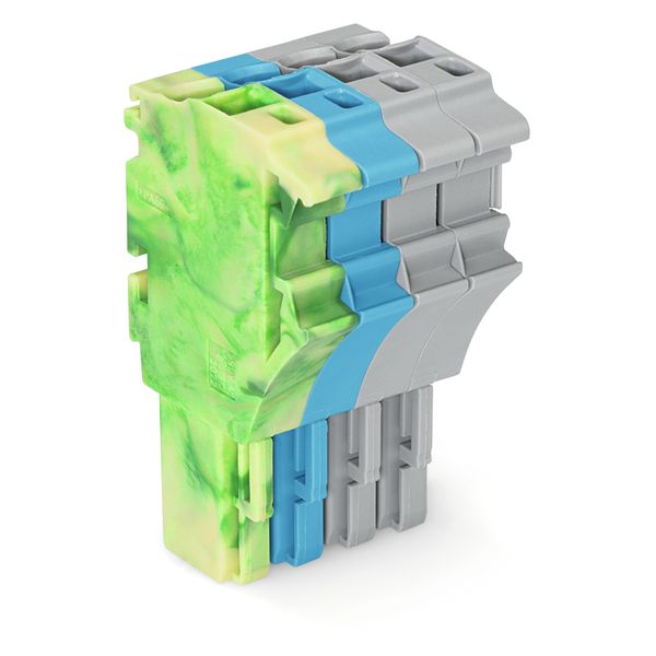 1-conductor female connector Push-in CAGE CLAMP® 4 mm² green-yellow/bl image 1